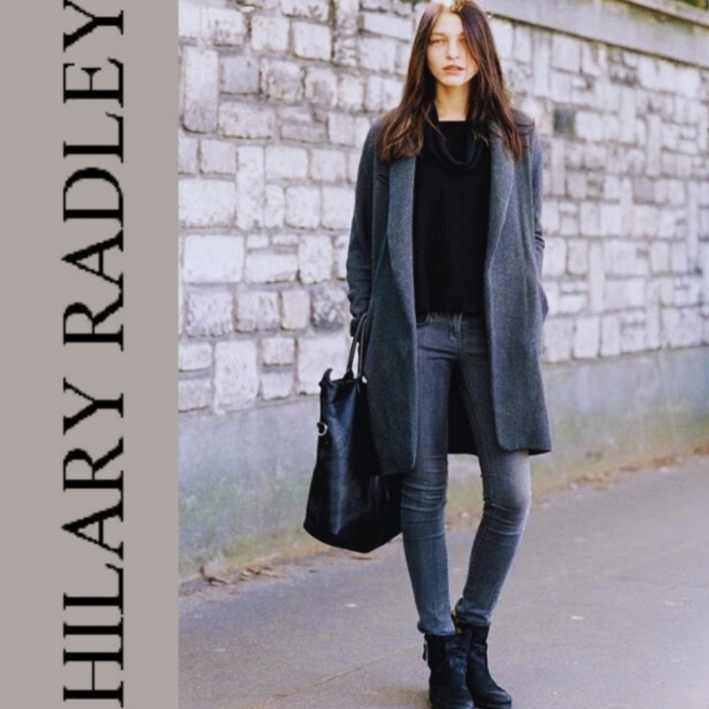 Hilary Radley Charcoal City Coat Topper Jacket
